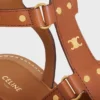 Srebrne sandały gladiator CELINE Lympia ze skóry cielęcej Srebrne sandały gladiator CELINE Lympia ze skóry cielęcej
