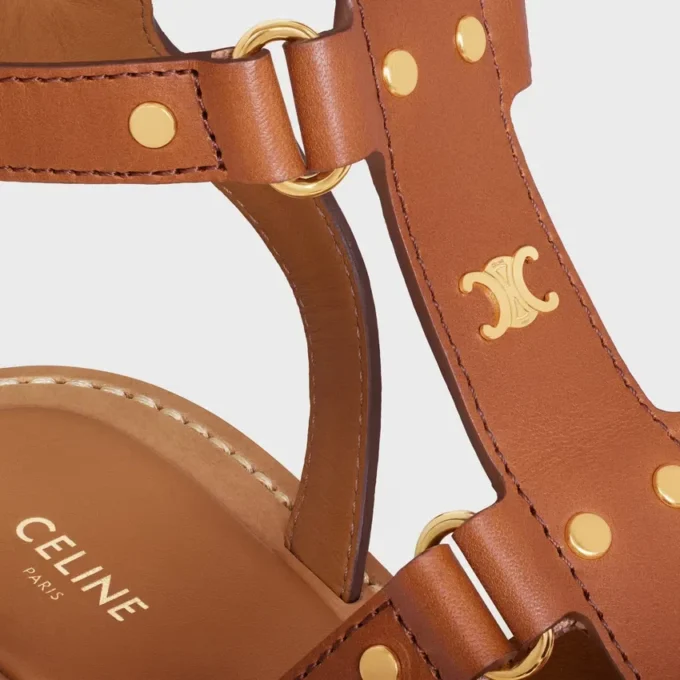 Srebrne sandały gladiator CELINE Lympia ze skóry cielęcej Srebrne sandały gladiator CELINE Lympia ze skóry cielęcej