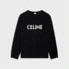 Sweter oversize CELINE z prążkowanej wełny Sweter oversize CELINE z prążkowanej wełny