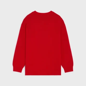 Sweter oversize z dekoltem w serek z kaszmiru