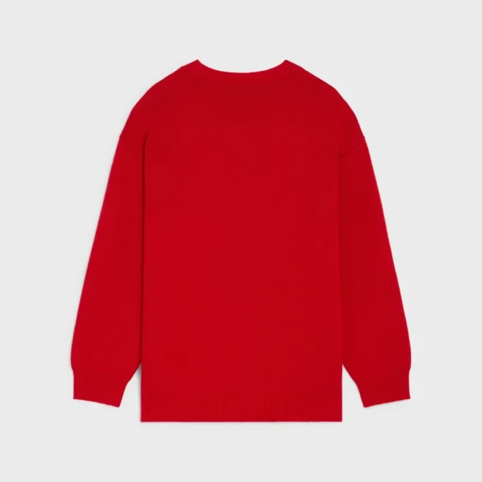 Sweter oversize z dekoltem w serek z kaszmiru Sweter oversize z dekoltem w serek z kaszmiru
