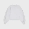 Sweter oversize z okrągłym dekoltem z bawełnianego polaru