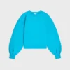 Sweter oversize z okrągłym dekoltem z bawełnianego polaru Sweter oversize z okrągłym dekoltem z bawełnianego polaru