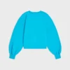 Sweter oversize z okrągłym dekoltem z bawełnianego polaru Sweter oversize z okrągłym dekoltem z bawełnianego polaru