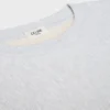 Sweter oversize z okrągłym dekoltem z bawełnianego polaru