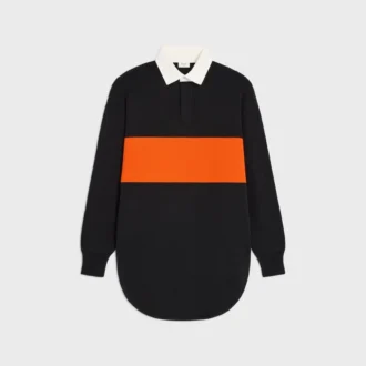 Sweter polo oversize z wełny