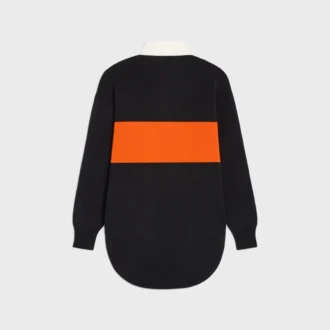 Sweter polo oversize z wełny