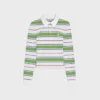 Sweter polo z bawełny w paski Sweter polo z bawełny w paski
