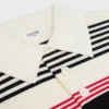 Sweter polo z bawełny w paski Sweter polo z bawełny w paski
