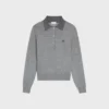 Sweter polo z delikatnego kaszmiru i jedwabiu