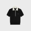 Sweter polo z delikatnego kaszmiru i jedwabiu