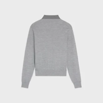 Sweter polo z delikatnego kaszmiru i jedwabiu