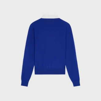 Sweter polo z delikatnego kaszmiru i jedwabiu