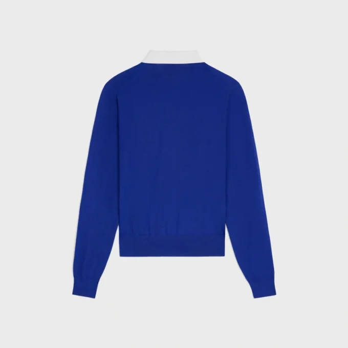 Sweter polo z delikatnego kaszmiru i jedwabiu