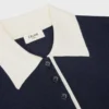 Sweter polo z delikatnego kaszmiru i jedwabiu Sweter polo z delikatnego kaszmiru i jedwabiu