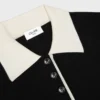 Sweter polo z delikatnego kaszmiru i jedwabiu