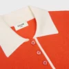 Sweter polo z delikatnego kaszmiru i jedwabiu Sweter polo z delikatnego kaszmiru i jedwabiu