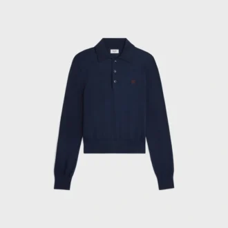 Sweter polo z delikatnej bawełny Sweter polo z delikatnej bawełny