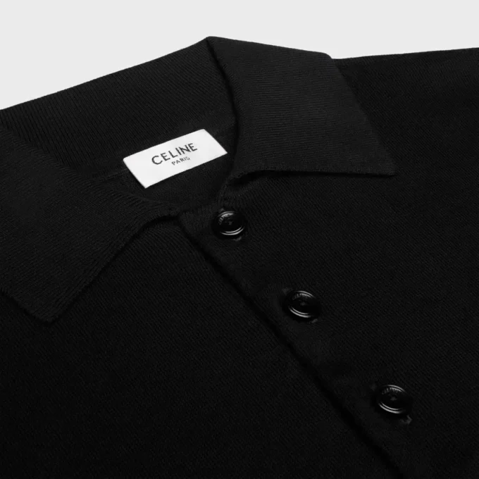 Sweter polo z delikatnej bawełny Sweter polo z delikatnej bawełny
