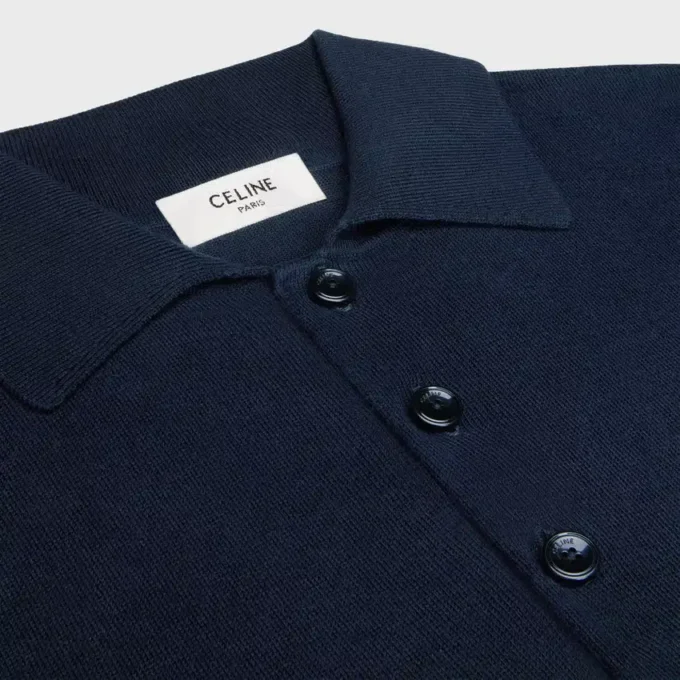 Sweter polo z delikatnej bawełny Sweter polo z delikatnej bawełny