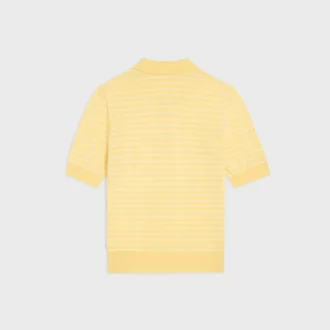 Sweter polo z krótkim rękawem z delikatnej bawełny