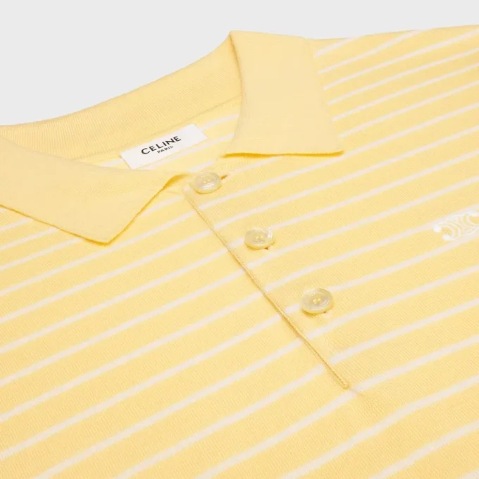 Sweter polo z krótkim rękawem z delikatnej bawełny