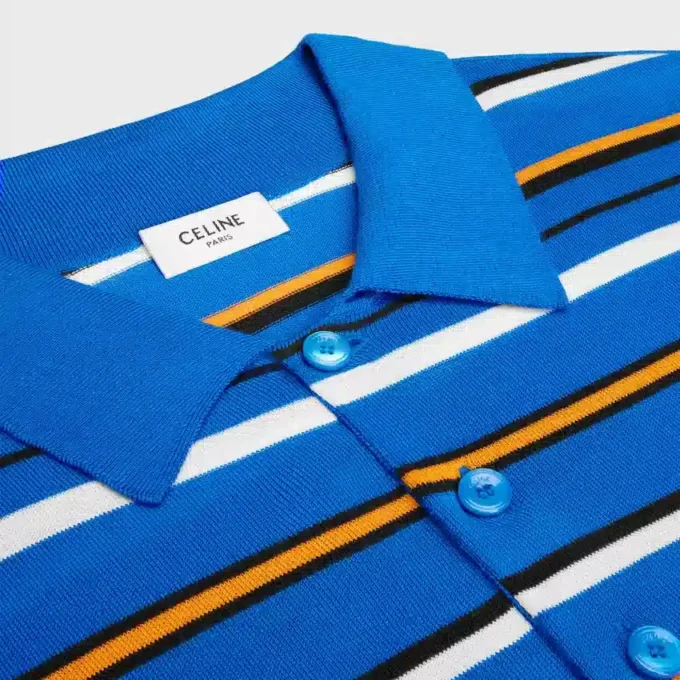 Sweter polo z krótkim rękawem z delikatnej bawełny Sweter polo z krótkim rękawem z delikatnej bawełny