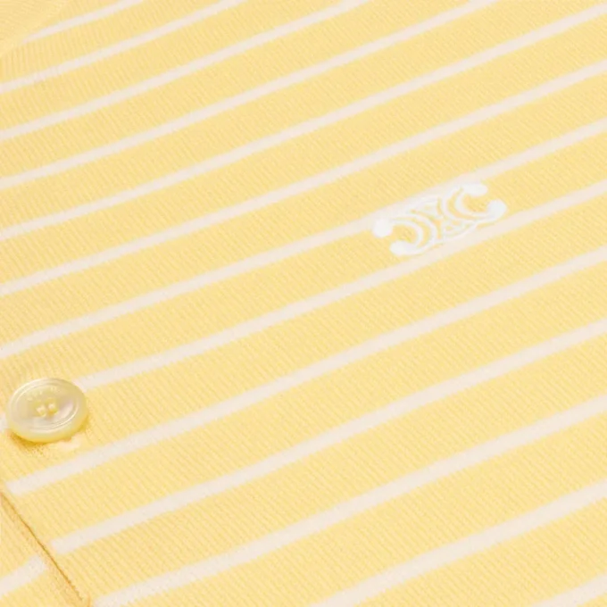 Sweter polo z krótkim rękawem z delikatnej bawełny