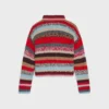 Sweter polo z mieszanki alpaki Mouline i wełny Sweter polo z mieszanki alpaki Mouline i wełny