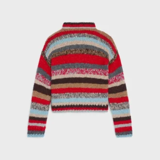 Sweter polo z mieszanki alpaki Mouline i wełny