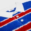 Sweter polo z szczotkowanej bawełny w paski