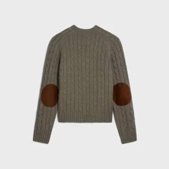 Sweter Triomphe z kaszmiru o splocie warkoczowym