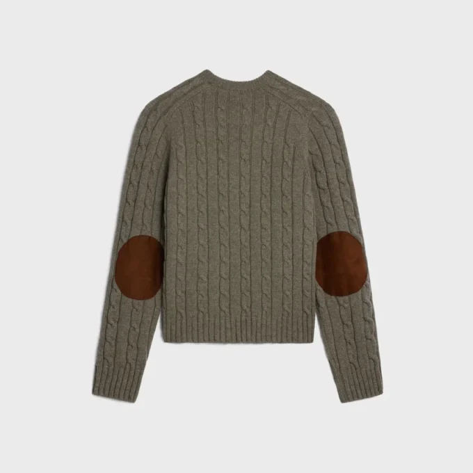 Sweter Triomphe z kaszmiru o splocie warkoczowym