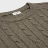 Sweter Triomphe z kaszmiru o splocie warkoczowym
