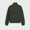 Sweter typu trucker z prążkowanej wełny Sweter typu trucker z prążkowanej wełny