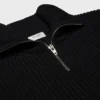 Sweter typu trucker z prążkowanej wełny Sweter typu trucker z prążkowanej wełny