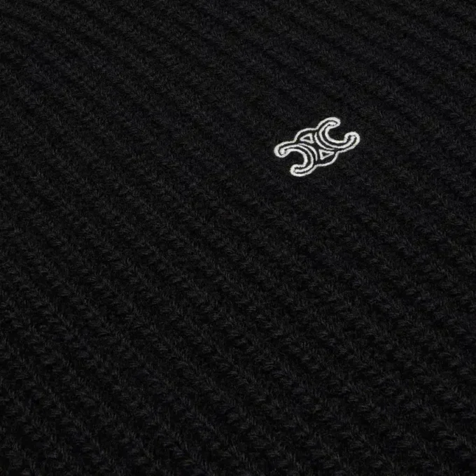 Sweter typu trucker z prążkowanej wełny Sweter typu trucker z prążkowanej wełny
