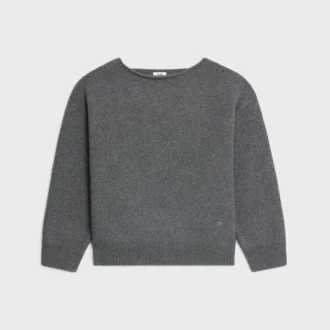 Sweter z dekoltem w łódkę z wełny i kaszmiru