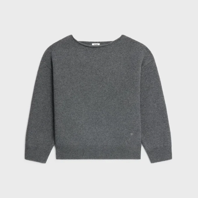 Sweter z dekoltem w łódkę z wełny i kaszmiru Sweter z dekoltem w łódkę z wełny i kaszmiru