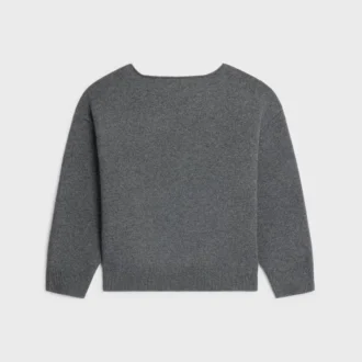 Sweter z dekoltem w łódkę z wełny i kaszmiru