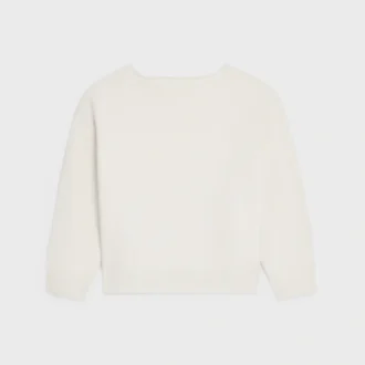 Sweter z dekoltem w łódkę z wełny i kaszmiru