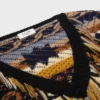 Sweter z dekoltem w serek z żakardowego kaszmiru