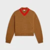 Sweter z dekoltem w serek z kaszmiru Sweter z dekoltem w serek z kaszmiru