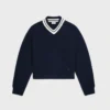 Sweter z dekoltem w serek z kaszmiru Sweter z dekoltem w serek z kaszmiru