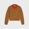 Sweter z dekoltem w serek z kaszmiru Sweter z dekoltem w serek z kaszmiru