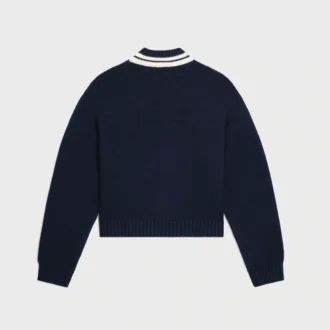 Sweter z dekoltem w serek z kaszmiru