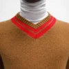 Sweter z dekoltem w serek z kaszmiru Sweter z dekoltem w serek z kaszmiru