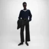 Sweter z dekoltem w serek z kaszmiru Sweter z dekoltem w serek z kaszmiru