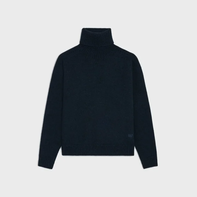 Sweter z golfem z bezszwowego kaszmiru Sweter z golfem z bezszwowego kaszmiru