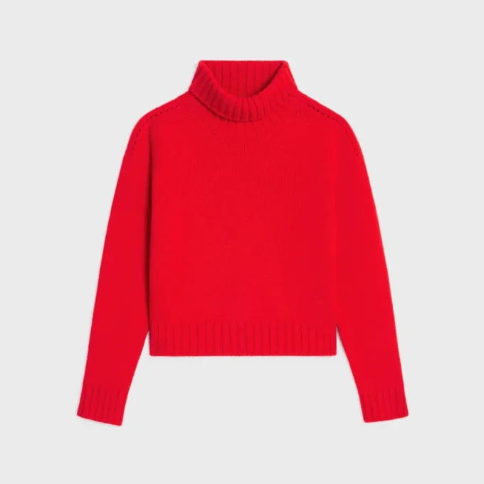 Sweter z golfem z bezszwowego kaszmiru Sweter z golfem z bezszwowego kaszmiru